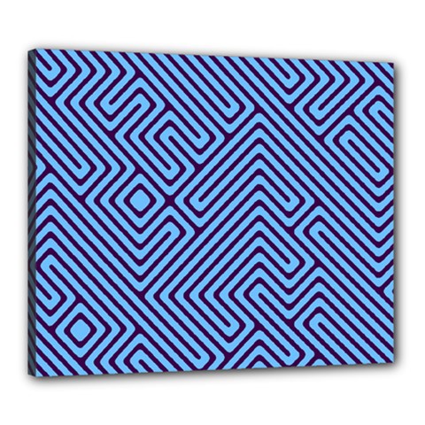 Blue Maze Canvas 24  X 20  (stretched) by LalyLauraFLM