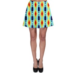 Yellow Chains Pattern Skater Skirt by LalyLauraFLM