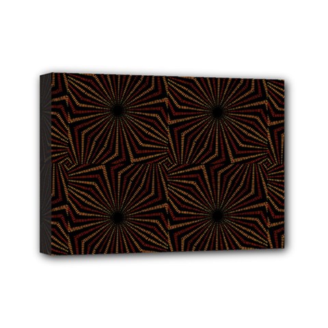 Tribal Geometric Vintage Pattern  Mini Canvas 7  X 5  (framed)