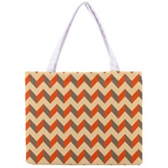 Modern Retro Chevron Patchwork Pattern  Tiny Tote Bag by GardenOfOphir