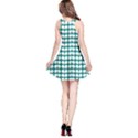 Teal And White Leaf Pattern Sleeveless Dress View2