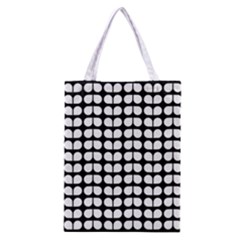 Black And White Leaf Pattern Classic Tote Bag