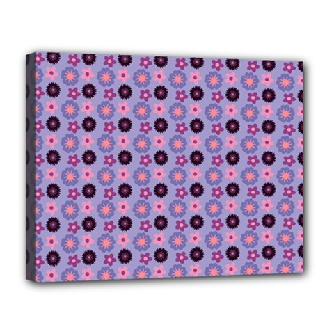 Cute Floral Pattern Canvas 14  X 11  (framed) by GardenOfOphir