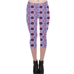 Cute Floral Pattern Capri Leggings  by GardenOfOphir