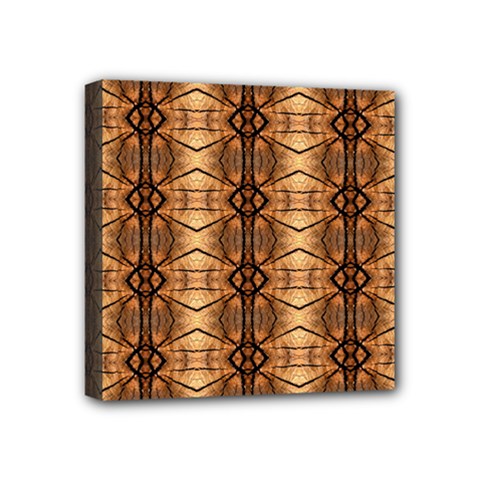 Faux Animal Print Pattern Mini Canvas 4  X 4  (framed)