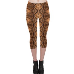 Faux Animal Print Pattern Capri Leggings 