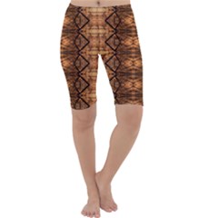 Faux Animal Print Pattern Cropped Leggings 