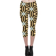 Faux Animal Print Pattern Capri Leggings 