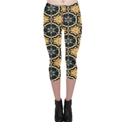 Faux Animal Print Pattern Capri Leggings 