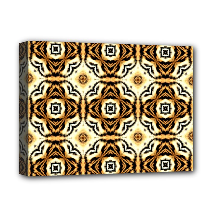 Faux Animal Print Pattern Deluxe Canvas 16  x 12  (Framed) 