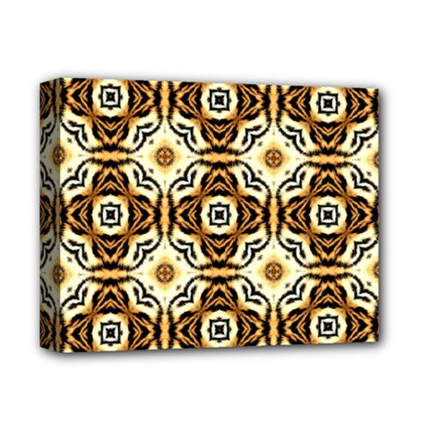 Faux Animal Print Pattern Deluxe Canvas 14  X 11  (framed)