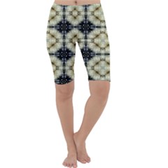 Faux Animal Print Pattern Cropped Leggings 