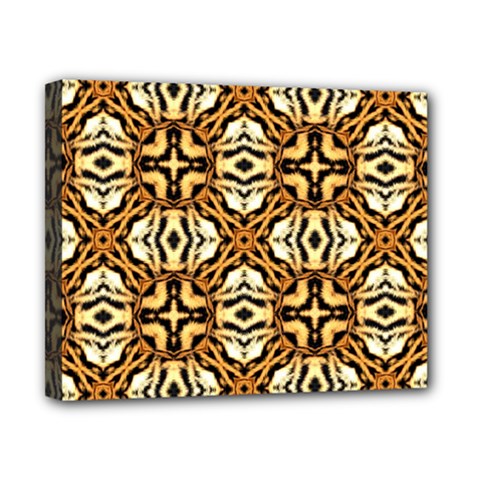 Faux Animal Print Pattern Canvas 10  X 8  (framed) by GardenOfOphir