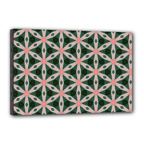 Cute Pretty Elegant Pattern Canvas 18  X 12  (framed)