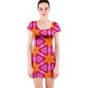 Cute Pretty Elegant Pattern Short Sleeve Bodycon Dress View1