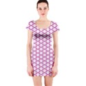 Cute Pretty Elegant Pattern Short Sleeve Bodycon Dress View1