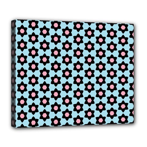 Cute Pretty Elegant Pattern Deluxe Canvas 24  X 20  (framed) by GardenOfOphir