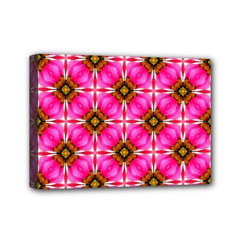 Cute Pretty Elegant Pattern Mini Canvas 7  X 5  (framed)