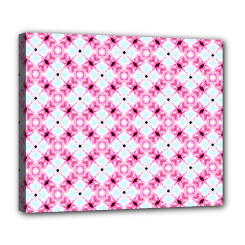 Cute Pretty Elegant Pattern Deluxe Canvas 24  X 20  (framed) by GardenOfOphir