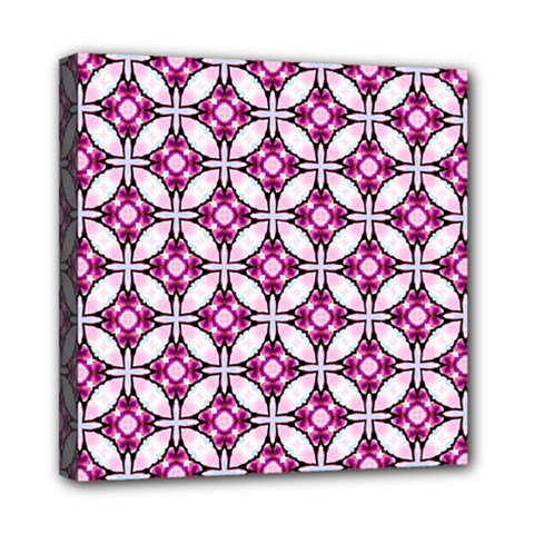 Cute Pretty Elegant Pattern Mini Canvas 8  X 8  (framed) by GardenOfOphir