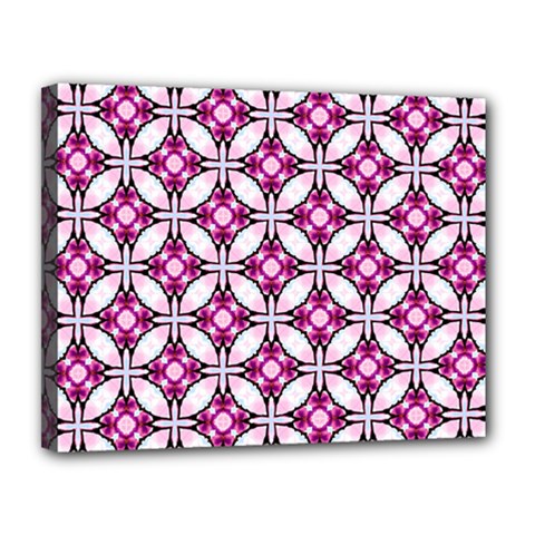 Cute Pretty Elegant Pattern Canvas 14  X 11  (framed)