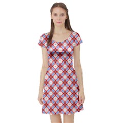 Cute Pretty Elegant Pattern Short Sleeve Skater Dress by GardenOfOphir