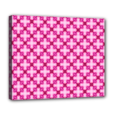 Cute Pretty Elegant Pattern Deluxe Canvas 24  X 20  (framed) by GardenOfOphir