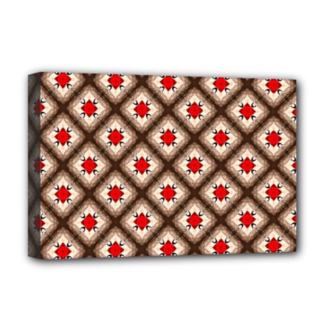 Cute Pretty Elegant Pattern Deluxe Canvas 18  X 12  (framed)