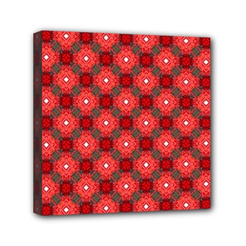 Cute Pretty Elegant Pattern Mini Canvas 6  X 6  (framed) by GardenOfOphir