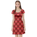 Cute Pretty Elegant Pattern Short Sleeve Skater Dress View1