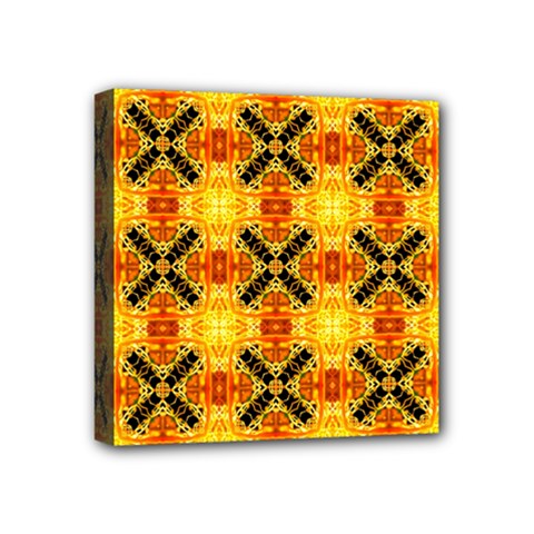 Cute Pretty Elegant Pattern Mini Canvas 4  X 4  (framed) by GardenOfOphir