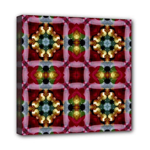 Cute Pretty Elegant Pattern Mini Canvas 8  X 8  (framed) by GardenOfOphir