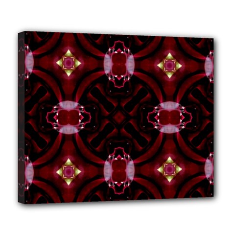 Cute Pretty Elegant Pattern Deluxe Canvas 24  X 20  (framed)