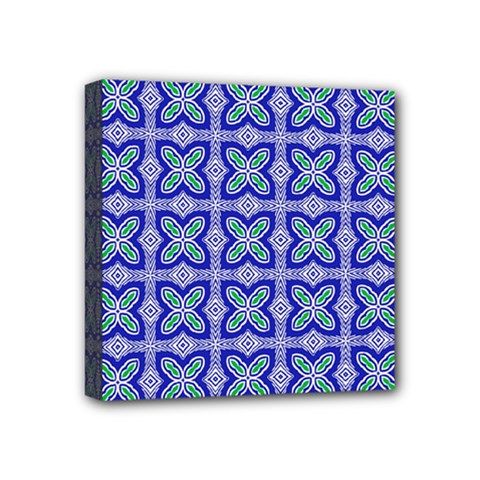 Cute Pretty Elegant Pattern Mini Canvas 4  X 4  (framed) by GardenOfOphir