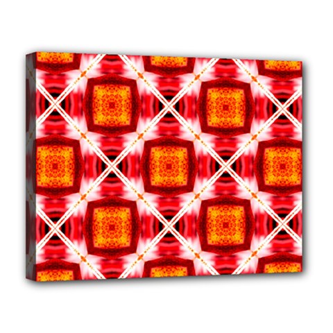 Cute Pretty Elegant Pattern Canvas 14  X 11  (framed)