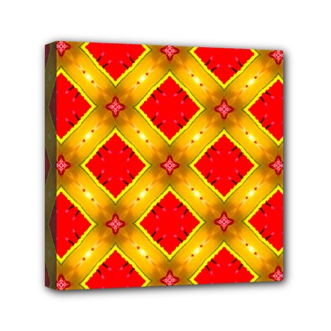 Cute Pretty Elegant Pattern Mini Canvas 6  X 6  (framed) by GardenOfOphir