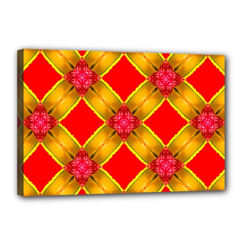 Cute Pretty Elegant Pattern Canvas 18  X 12  (framed)