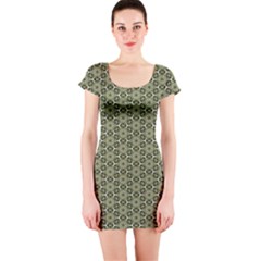 Cute Pretty Elegant Pattern Short Sleeve Bodycon Dress by GardenOfOphir