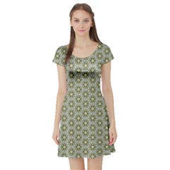 Cute Pretty Elegant Pattern Short Sleeve Skater Dress by GardenOfOphir