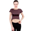 Cute Pretty Elegant Pattern Crew Neck Crop Top View1