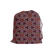 Cute Pretty Elegant Pattern Drawstring Pouch (large)