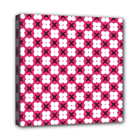 Cute Pretty Elegant Pattern Mini Canvas 8  X 8  (framed) by GardenOfOphir