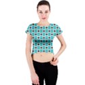 Cute Pretty Elegant Pattern Crew Neck Crop Top View1