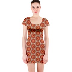 Cute Pretty Elegant Pattern Short Sleeve Bodycon Dress by GardenOfOphir