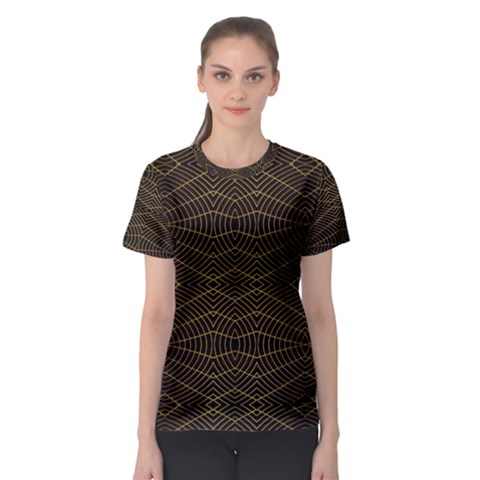 Futuristic Geometric Design Women s Sport Mesh Tee by dflcprintsclothing