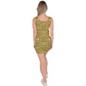 Golden Geometric Floral Print Bodycon Dress View4