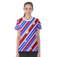 Usa Pattern Print Women s Cotton Tee