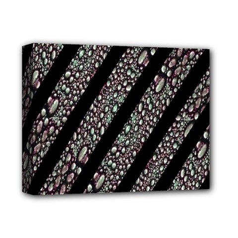 Organic Texture Stripe Pattern Deluxe Canvas 14  X 11  (framed)