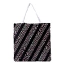 Organic Texture Stripe Pattern Grocery Tote Bag View1