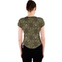 Celtic Golden Arabesque Print Crew Neck Crop Top View2